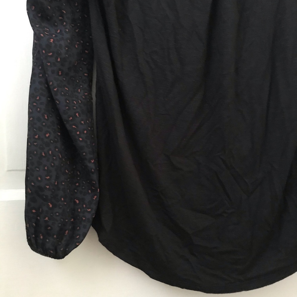 Anthro Dolan Marilyn animal print contrast blouse - Picture 10 of 16